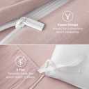Bedsure Rose Pink Duvet Cover Queen Size - 3 Pieces Prewashed Cotton-Like Polyester Extra Soft Bedding Set, Includes 1 Duvet Cover 90x90 Inches with Zipper Closure & 2 Pillow Shams, No Comforter