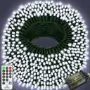 551 FT 1500 LED Christmas Lights Outdoor String Lights 8 Modes & Timer Twinkle Fairy Lights Plug in Waterproof LED String Lights for Xmas Yard Tree Patio Wedding Holiday Party Decorations (Cool White)