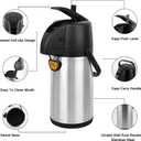 Airpot Coffee Dispenser Thermal with Pump,2.2L/74Oz Insulated Stainless Steel Large Airpot Coffee Carafe Lever Action for Hot/Cold Water,Thermal Carafes for Hot Cocoa for Parties