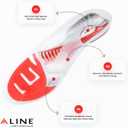 ALINE Shoe Inserts for Men & Women - Arch Support, Work Boot Insoles for Standing All Day, Plantar Fasciitis Relief, Flat Foot Sole Orthotics. Red - Men 8-9 / Women 9-10 / EU 40.5-42