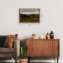 3 x Framed Mountain Canvas Wall Art, Vintage Landscape Paintings Print, Modern Farmhouse Landscape Wall Decor, Countryside Retro Pictures Decor for Living Room Bedroom – 16x24 inch