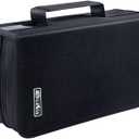 DVD Case Holder, CD/DVD Case Wallet Binder Holder 160 Capacity CD DVD Cases Organizer Portable CD Binder Wallet for Home Travel (Black binder, Black)