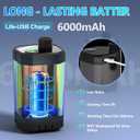 BSEED Portable Shower for Camping with Immersion Water Heater, 6000mAh Rechargeable Camping Shower with Intelligent LED Display, Outdoor Shower for Hiking, Travel, Pets & Car Washing, Wartering Plants, Black