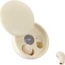 Mini Invisible Bluetooth Earbuds - Ergonomic Wireless Earbuds with Premium Sound Quality and One-Step Auto Pairing (Beige)