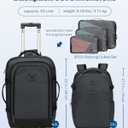 Hynes Eagle 2 in 1 Travel Backpack 22 inches Carry on Luggage 63L Rolling Backpack for Men Women with Packing Cubes 3PCS Set