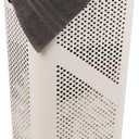 Mind Reader Slim Laundry Hamper, 60L Clothes Basket, Ventilated Plastic, Ivory