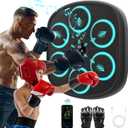 Music Boxing Machine, Wall Mounted Punching Bag with Bluetooth, Boxing Training Workout Equipment with Gloves, Ideal Gift for Kids and Adults, Home, Office and Gym