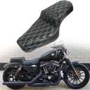 White Motorcycle Seats fit Harley Sportster Seat for Harley XL883N Sportster 883 1200 72 X48 Iron883 2004-2006&2010-2022 Front Rear Driver Passenger Seat Two Up seat for 2.0-3.3GAL Fuel Tanks
