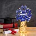 Graduation Decorations 2026 32Pcs Blue Graduation Table Decorations Centerpiece Sticks with Lights for College High School Any Grade Party Decor Supplies Photo Props