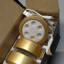 EZVALO Picture Lights for Wall, Rechargeable Battery Magnetic Poster Lights with 3 Color Temps & 12 RGB, Remote Dimmable Timer Light, Wall Decor Light for Art Display (3 Pack with Charging Station) (Gold)