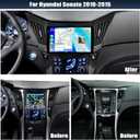 [4G+64G] Car Radio for Hyundai Sonata 2010-2015 with Wireless CarPlay Android Auto,9 inch Touchscreen Android 15 Car Stereo with WiFi,GPS Navigation,Bluetooth,FM/RDS SWC EQ+Backup Camera