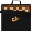 Peradix Wooden Chess Board 18.89" Professional Tournament Chessboard With Storage Bag, Walnut & Maple Inlaid, Premium Classic Board Game For Adults, Kids And Family Game Night, Gift Package, No Pieces