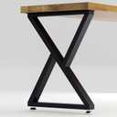 TIEOU Metal Desk Legs 28 Inch Metal Table Legs Heavy Duty Z Shape Black Table Legs DIY Industrial Furniture Legs, Set of 2