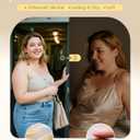 Niidor Nipple Covers for Women with Large Breasts Silicone No Show Sticky Bra Reusable Waterproof Ultra-thin Pasties (2 Pairs_creme, 4.72 Inches(DD.DDD.G+ Cups))