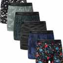 Men's Underwear Viscose from Bamboo Mens Boxer Briefs 6 Inch, Moisture Wicking Underwear for Men Pack, Open Fly (L)