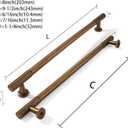 khtumeware 8 Inch Hole Center 5 Pack Antique Brass Heavy Duty Solid Vintage Brass Cabinet Pulls, Kitchen Drawer Handles, for Dresser cabinets, cabinets, Door cabinets, Hardware