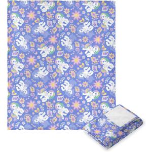 Northwest Hasbro My Little Pony, Retro Pony Florals, Silk Touch Throw Blanket, 50 x 60 Inches