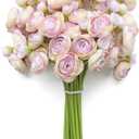 Floroom Ranunculus Artificial Flowers 18 Pcs Lilac Faux Silk Mini Ranunculus Bulk Fake Wedding Filler Flowers for DIY Bouquets, Centerpieces, Bridal Shower Decorations & Arrangements