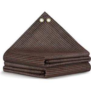 10x15 FT Shade Cloth, 90% UV Protection, 200GSM Sun Shade Fabric for Patio Deck Heat Protection - Breathable Shade Screen for Pergola, Outdoor Garden, Backyard, Mocha