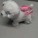 YH YUHUNG Interactive Walking Dog Toy with Leash, Grey Puppy with Blue Ears, Electronic Barking & Tail Wagging Robot Pet, Realistic Stuffed Animal Gift for Kids Boys Girls 3+ (Grey/Blue)