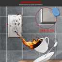 ENERLITES Elite Series Duplex Receptacle with Stainless Steel Metal Wall Plate, Tamper-Resistant Outlet, Commercial Grade, 15A 125V, UL Listed, 61580-TR-SV77PC, Silver with Polished Chrome Wall Plate