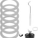 6 Pcs Blender Sealing Gasket with Tool, O-Ring Rubber Seal Blender Replacement Parts Accessories Compatible with Os*terizer and Os*ter Blender Models
