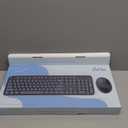 Wireless Keyboard and Mouse Combo, Ergonomic Full Size Typewriter Retro Round Keycaps Keyboard, Compatible with Windows, PC, Perfer for Home and Office Keyboards (Black