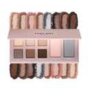 PROFESSIONAL MAKEUP Long Lasting Waterproof Eyeshadow Palette 11 Ultra-pigmented Shimmer & Matte Shades and Naked & Brown Warm Neutral makeup palette with Mirror - Blendable Multi-Purpose (VIOLET)