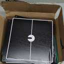 Floor Lamp with Shelves for Living Room 2 Pack, Shelf Floor Lamp with 3 CCT LED Bulb, Corner Display Standing Column Lamp Etagere Organizer Tower Nightstand with White Linen Shade for Bedroom, Office (Black)