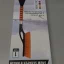 EcoNour 27" Aluminum Car Snow Scraper and Brush | Weaved Bristle Head with Metal Body Ice Scraper for Car Windshield | Tough Show Shovel with Ergonomic Foam Grip Winter Accessory (Blue)