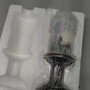 Christmas Snow Globe Candle Lantern with Timer, Rotating Glitter Water, Flameless LED Candle, Battery Operated (3AA), Vintage-Style Holiday Decoration for Tabletop & Mantel