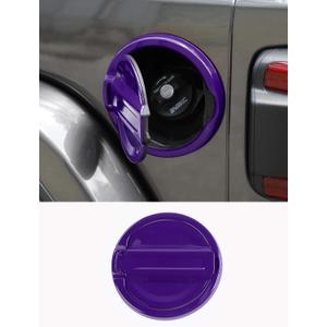 Savadicar Purple Fuel Door Trim for Jeep Wrangler JL JLU 4xe & Gladiator JT 2018-Present Exterior Gas Cap Accent Styling Cover Accessory