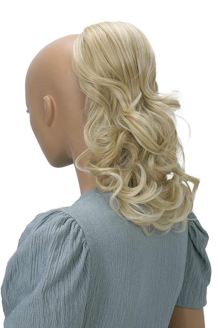 CAISHA 12" Hair Piece Braid Ponytail Extension Voluminous Wavy Light Blonde Mix PH217 (light blonde mix #15H613A PH217)