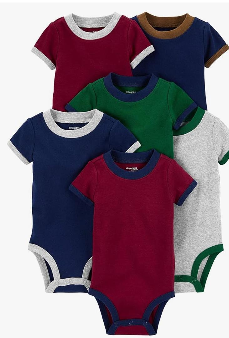 Simple Joys by Carter's Baby-Boys 6-Pack Short-Sleeve Bodysuit 9 Months