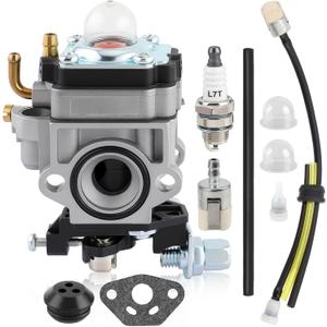 AUTOKAY 62100-81010 Carburetor with Blower Fuel Line Kit for Poulan Pro PR46BT 967086901 for Walbro for Echo for Shindaiwa for RedMax for Earthquake for Huskee for Powermate for Southland for Eskimo