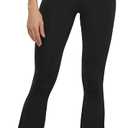 HEGALY Women's Flare Yoga Pants - Crossover Flare Leggings Buttery Soft High Waisted Workout Casual Bootcut Pants (Medium, Black-pocket)