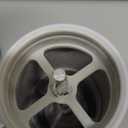 LIBKEN Non-Spill Salt and Pepper Grinder Set - Adjustable Ceramic Grinder - Minimalistic Spice Mill - Easy to Refill Condiments Dispenser - Wood & Soft-Coated Plastic - 6.2 x 2.2 inch (White & Grey)