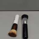 Foundation Brush 3pcs DUcare Flat Top Kabuki Brush Synthetic Professional Makeup Brushes Liquid Blending Mineral Powder Buffing Stippling (Pink+Black+White)