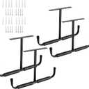 Sinoer Garage Ceiling Storage Hooks,Wall Mounted Hooks, Heavy Duty Utility Hooks for Ladder,Bike,Wood, Tools & Other Bulky Items (4 Pack, Black)