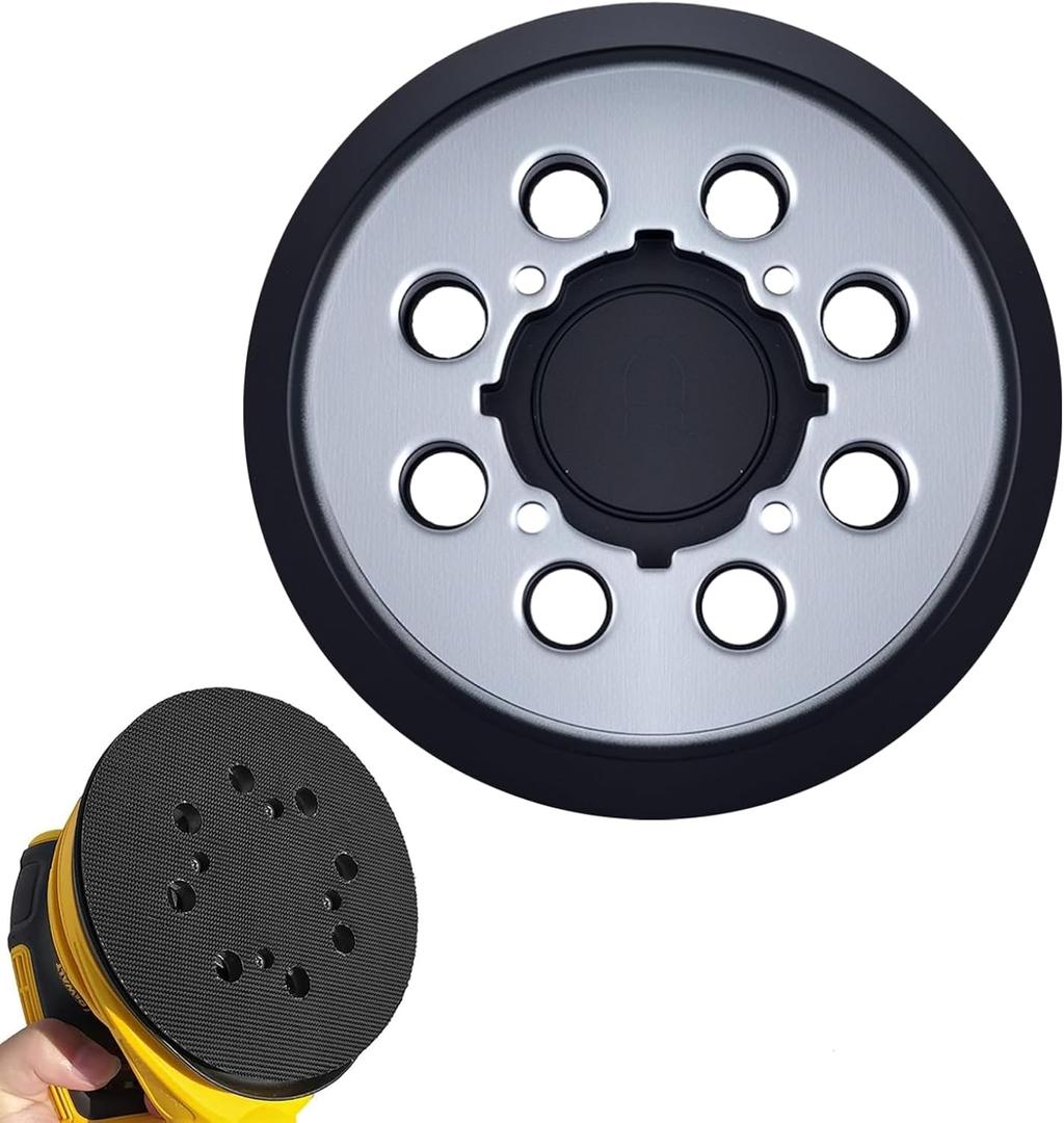 1 Pack Sander Replacement Pad for Dewalt, 5-Inch 8 Holes Hook and Loop Aluminum Alloy Orbital Sander Replacement Pad for DWE6421/6421K, DWE6423/6423K, DCW210B, DWE64233, N329079