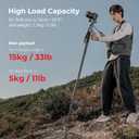 SmallRig 175cm / 68.9" Carbon Fiber Video Monopod for Camera, Compact Camera Monopod with One-Button Lift & Lock, Max. 5kg Playload Fluid Head Fits for DJI RS and for MFT 501L