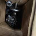 Exclusive Home Curtains Peony 1" Curtain Rod and Coordinating Finial Set, Gunmetal, Adjustable 66"-120"