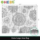 HEBE Washable Area Rug 8'x10' Non Slip Soft Distressed Medallion Bedroom & Living Room Rugs Vintage Entry Floor Carpet for Dining Room Bathroom Entryway