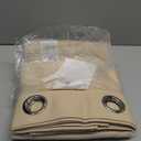 RYB HOME Extra Wide Outdoor Curtains for Patio Waterproof Windproof Insulated Curtains for French Door Porch Pergola Cabana Sun Room Deck, W 120 x L 84 inch, 1 Pc, Biscotti Beige