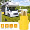 NEMA 10-50P to 14-50R Adapter, HDWS 50Amp 3 Prong Male Plug to 4 Prong Female Receptacle Adapter, for RV EV Charger, Yellow