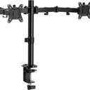 ErGear Dual Monitor Stand, Heavy Duty Adjustable Monitor Desk Mount for 2 Screens up to 32 Inches, Fully Adjustable Height, Tilt, Swivel, Rotate, Supports 17.6 lbs per Monitor Arm, Easy Installation (Black)