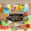 Kindergarten Graduation Balloon Arch Kit, Kindergarten Graduation Party Decorations, Colorful Latex Balloons with Owl Diploma Star Foil Balloons for Preschool Grad & Classroom Decor