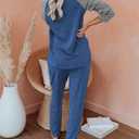 Ekouaer Women's Pajama Set Long Sleeve PJs 2 Piece Lounge Set Pullover Sleepwear Sweatshirt and Long Pants With Pockets (XXL)