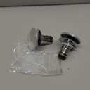 Hibbent 2 Pack Upgraded 3 in 1 Bathroom Sink Drain Strainer, Pop Up Sink Stopper with Big Push Cap, Anti-Clogging Metal Filter Basket, Sink Plug with Hair Catcher for 1.1''~2.36'' Basin, Chrome