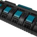 Fancy Buying 4-Port 18V DC18SF Fast Charger with Dual USB Port Compatible with Makita 14.4V 18V LXT Li-ion BL1830 BL1840 BL1850 BL1860 BL1815 BL1430, Replace Makita DC18SF DC18RC DC18RD DC18RA